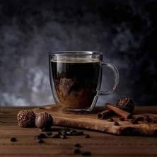 Kahveciniz Çift Katman Kulplu Bardak 90 Ml Çift Çidarlı Kulplu Bardak