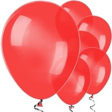 Parti Furyası Kırmızı Balon + Kırmızı Metalik Balon + Kırmızı Parti Balonu 100 Adet