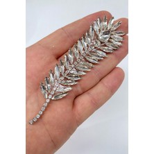 Hayalperest Boncuk Parlak Yaprak Desen Taş Işlemeli Aplik Motif 1 Adet