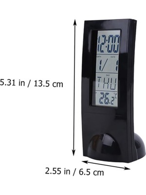 Jingyikeji 2 Adet Çalar Saat Kablosuz Çalar Saat Büyük Sayı Dijital Saat Seyahat Saati Masaüstü Saati Dijital Çalar Saat Büyük Dijital Saat Elektronik Sıcaklık Saati LED Takvimli Saat (Yurt Dışından)
