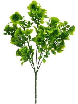 Fesleğen Çiçek Yapay Çiçek Gül Demeti Yeşil