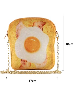 Qisem Haşlanmış Yumurta Tost Zinciri Messenger Çanta (Yurt Dışından)