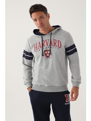 Harvard Gri Melanj Erkek Sweatshirt