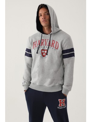 Harvard Gri Melanj Erkek Sweatshirt