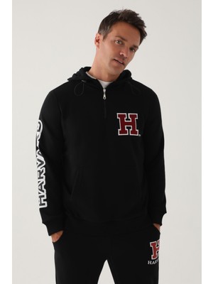 Harvard Siyah Erkek Sweatshirt