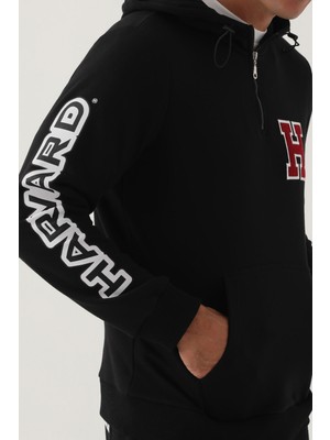 Harvard Siyah Erkek Sweatshirt