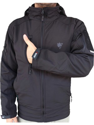 Wolftrap Softshell Kapüşonlu Siyah Mont M