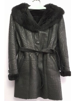 Rose Moda  Kadınhakiki Deri Montiçi Kürklü Renk  Siyah