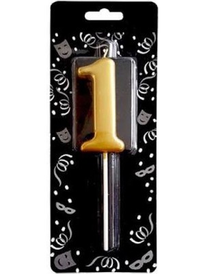 Kutlama Marketi 1 Yaş Mumu Gold 10 Adet