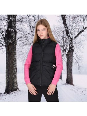 Nike Sportswear Sentetik Dolgulu Unisex Çocuk Yelek -DR1888-010 (Bir Beden Küçük Almanız Öneririz)