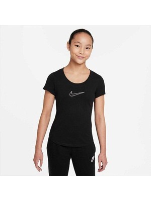 Nike Sportswear Girls' Scoop Siyah Spor  T Shirt  DM3491-010