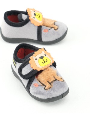 Gezer Bebe Erkek Çocuk Kışlık Cırtlı Ayarlanabilir Günlük Okul Kreş Panduf Ayakkabı