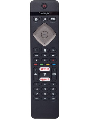 SPEEDUF Orjinal Phılıps Ambılıght Netflıx-Rakuten Tv Tuşlu 43PUS6504/62 LED Tv Kumandası