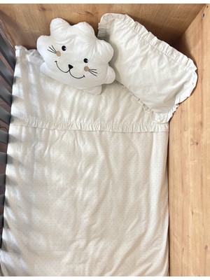 More And Mori Bebek %100 Pamuk Poplin Fırfırlı Nevresim Takımı 100*150