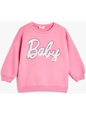 Koton Koton 4WKG10684AK Kız Çocuk Sweat Pembe