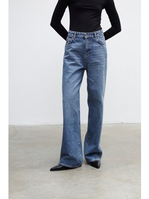 Vatkalı Super Wide Leg Jean