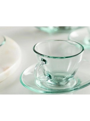 Paşabahçe 98396 Cam 4lü Aware 230CC Asimetrik Penguen Çay Nescafe Fincan Takımı