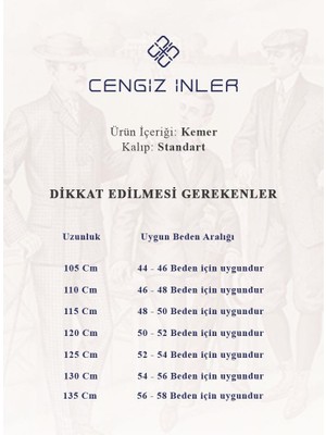 Cengiz İnler Izgara Desenli Erkek Rugan Kemer