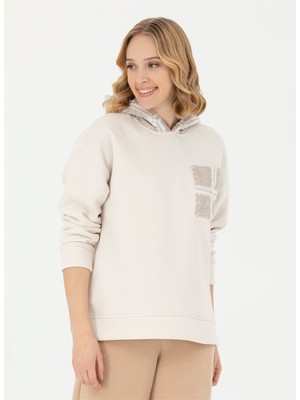 U.S. Polo Assn. Kapüşon Taş Kadın Sweatshirt Nasıt