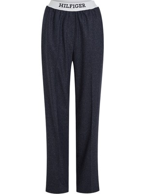 Tommy Hilfiger Yüksek Bel Normal Lacivert Kadın Pantolon WW0WW40436DW5