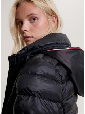 Tommy Hilfiger Siyah Kadın Mont WW0WW39221BDS