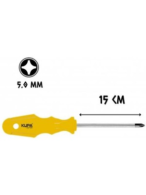 Kupa Hırdavat Kupa Tornavida Mıknatıslı Yıldız Uçlu 5.0 - 15 Cm