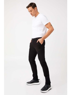İGS Erkek Siyah Regular Fit Rahat Kalıp Pantolon