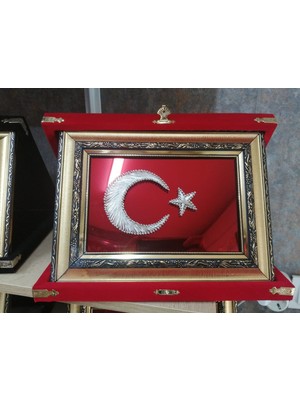 Dekor Filografi türk bayrağı