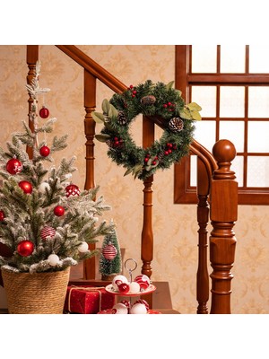 Karaca Home New Year Yılbaşı Pine Kapı Süsü 40 cm