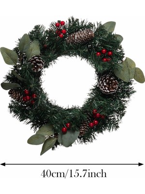 Karaca Home New Year Yılbaşı Pine Kapı Süsü 40 cm