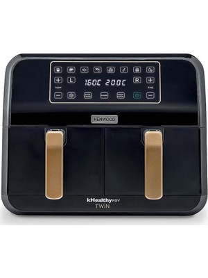 Kenwood Dual Airfryer BK Copper 6 lt Kapasite Sıcak Hava ile Kızartma ve Kolay Temizlik