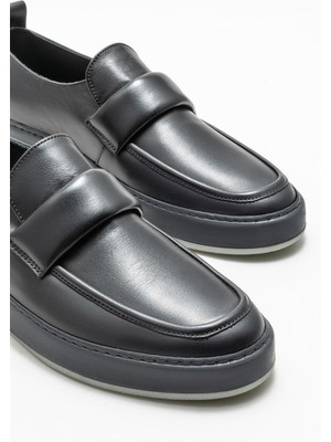 Elle Shoes Siyah Deri Erkek Loafer