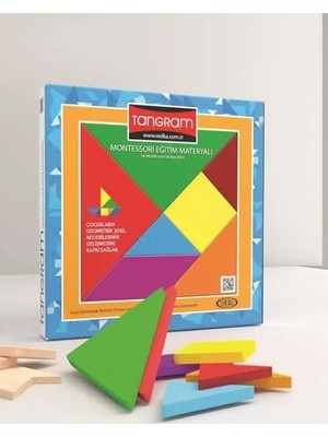 Tangram Renkli Tangram 7 Li Montessori Eğitim Materyali