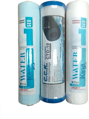 Water King Waterking Su Arıtma Cihazı 3'lü Ön Filtre Seti 1 Mikron Sedient Filtreli (1-2-3 Aşama Filtreleri 3'lü Çift Sediment)