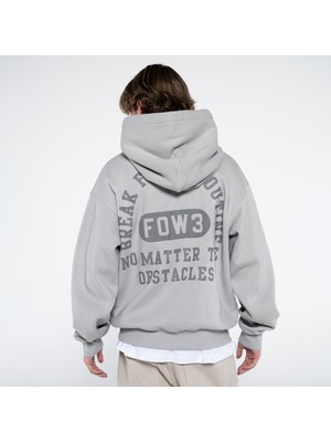 Friday Offset Ocho Erkek Açık Bej Kanguru Cepli Kapüşonlu Oversize Sweatshirt Hoodie