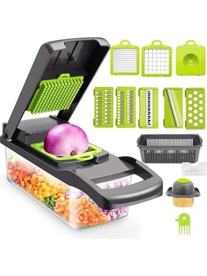 Wangchuang 1 Adetgrayslicercutter Çok Fonksiyonlu Sebze Dilimleme Kesici Öğütücüler Sepeti ile Meyve Patates Kıyıcı Havuç Rende (Yurt Dışından)