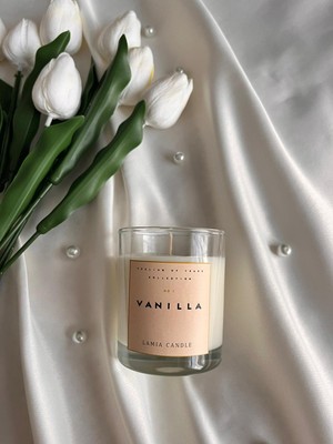 Lamia Candle Vanilla Scented Soya Wax Vegan Aromaterapi Kokulu