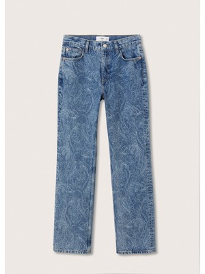 Mango Orta Bel Mid-Rise Düz Paça Jean