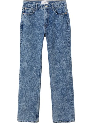 Mango Orta Bel Mid-Rise Düz Paça Jean