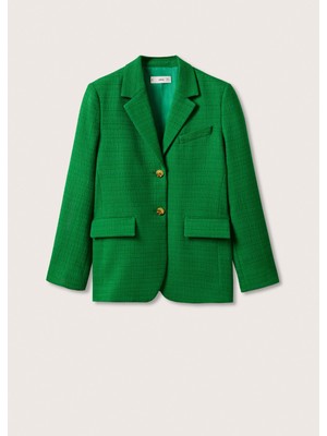 Mango Düğmeli Tüvit Blazer