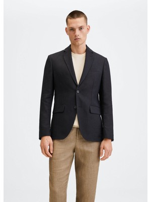 Mango Man %100 Keten Slim Fit Blazer