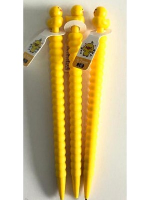 Mikro Civciv Başlıklı Uçlu Kalem 1 Adet 15,5 cm Sarı Renkli Eğlenceli Tasarım