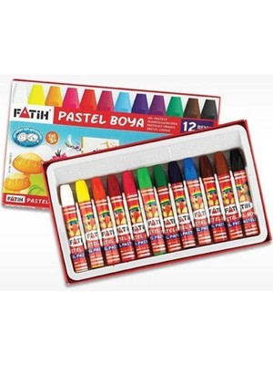 Fatih 12'li Pastel Boya Kalemi 12 Renkli Çocuklar İçin Güvenli Boya Seti