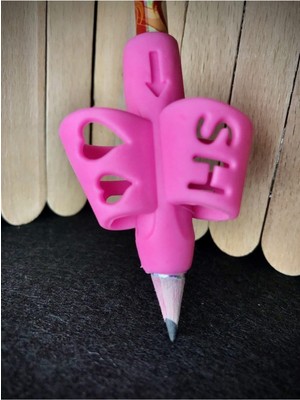 Burak Kırtasiye Kalem Tutamağı Yumuşak Doku ile Rahat Tutuş 1 Adet Pembe