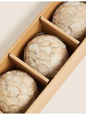 Marks & Spencer 3'lü Yaprak Detaylı Yılbaşı Süsü