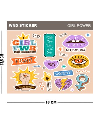 Girl Power Güçlü Kızlar Sticker Seti