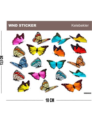 Wonder Like Kelebekler Sticker Seti