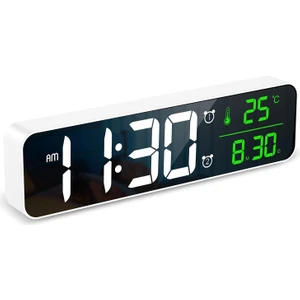 Büyük Ekran Dijital Duvar Saati, 10,5'' LED Çalar Saat, Yatak Odası Için Duvar Saati, Sıcaklık ve Tarih Göstergeli, 2 Alarm, 6 Parlaklık Kısıcı, 40 Ton, Ofis, Yatak Odası, Oturma O (Yurt Dışından)