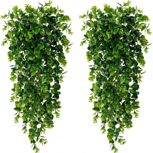 Fesleğen Çiçek Yapay Çiçek Sarkan Şimşir Okaliptus Yapay Sarmaşık 85CM