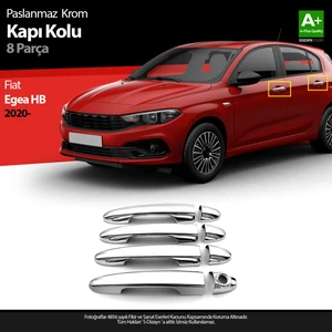 Fiat Egea Hb Krom Kapı Kolu 8 Prç. 2020 Üzeri